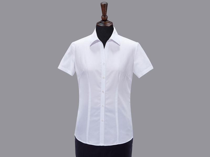 女士純棉免燙短袖襯衫定制